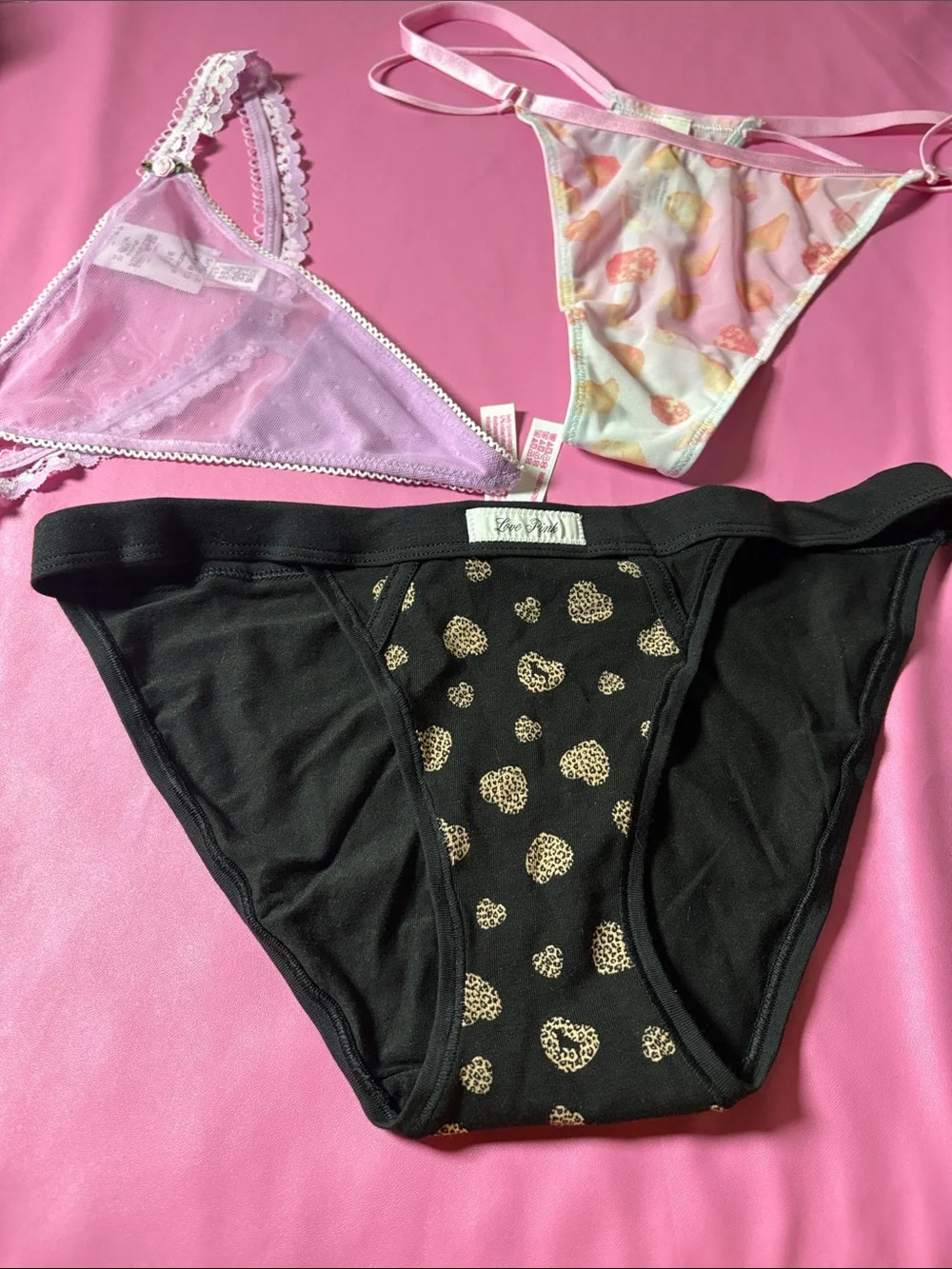 Black Leopard Print Bikini Briefs - Unbranded